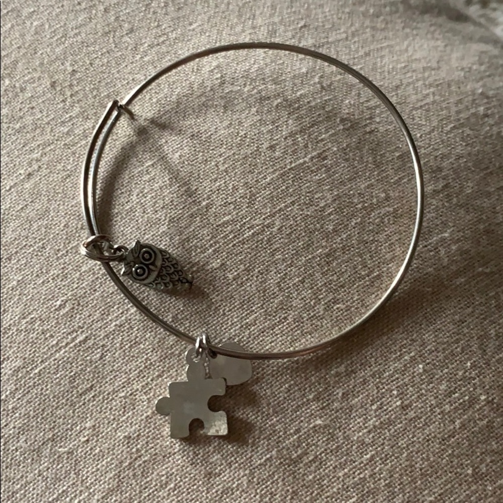 Alex and Ani Replica- puzzle piece and owl